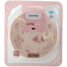 Слайси вареної ковбаски 15 lonchas Chopped fatias Hacendado 250g
