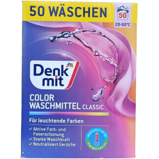 Порошок для прання кольорових речей Colour Waschmittel Classic Denk Mit 3kg 50 прань