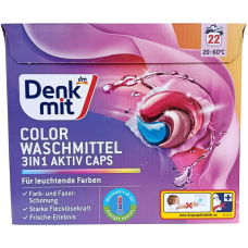 Капсули для прання кольорових речей Colour Waschmittel Denk Mit 594g 22 шт