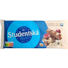 Шоколад молочно-білий з мармеладом, родзинками та арахісом Studentska Pecet Orion 170g