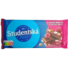 Шоколад молочний з малиною, мармеладом та арахісом Studentska Pecet Orion 170g