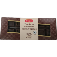 Темний шоколад з насиченим смаком Cioccolato Extra Fondente Dolciando 500g.