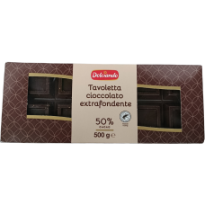 Темний шоколад з насиченим смаком Cioccolato Extra Fondente Dolciando 500g.