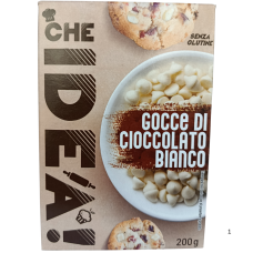 Шоколадні краплі білий шоколад Che Idea 200g