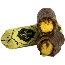 Цукерки в молочному шоколаді вафля з банановим праліне Cigarillo Banana Cacao&Chocolate