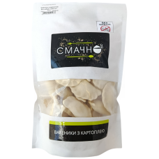 Вареники з картоплею без цибулі "Смачно" 500g