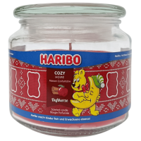 Аромасвічка аромат вишні та кориці у склі Haribo 300g