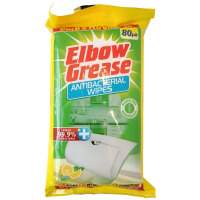 Універсальні антибактеріальні серветки для прибирання lemon fresh Elbow Grease 80pk