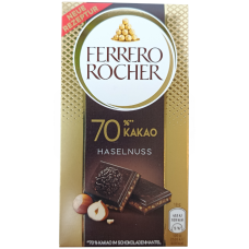 Шоколад чорний з фундуком 70% kakao haselnuss Ferrero Rocher 90g