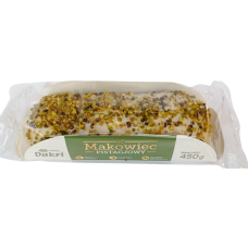 Рулет з білим маком та фісташкою в білій глазурі Dakri 450g