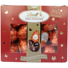 Шоколадні яєчка з вишневою начинкою у темному шоколаді Kirschwasser Lindt 450g