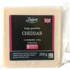 Сир твердий витриманий Cheddar lange gereinfer Deluxe 200g