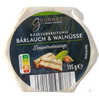 Сир камамбер з грецьким горіхом та часником Gourmet 195g