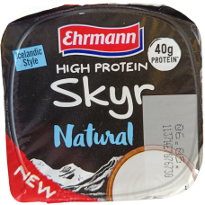 Протеїновий скир натуральний кремовий Skyr Ehrmann 450g
