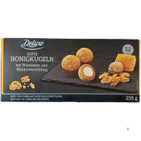 Медові кульки з грецьким горіхом та молочною начинкою Soft Honigkugeln Deluxe 235g