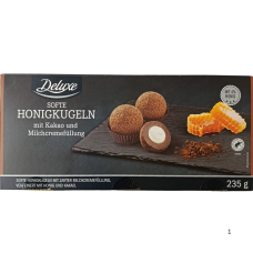 Медові кульки з какао та молочною начинкою Soft Honigkugeln Deluxe 235g