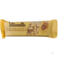 Батончик арахісовий з мигдалем, волоським горіхом та медом Bars Vitanella 35g