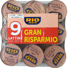 Тунець в оливковій олії Rio Mare Tonno all’Olio di Oliva Rіо Маре 9*80g