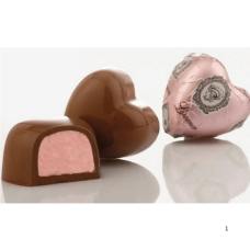 Цукерки Серця з полуничним мусом Strawberry heart Laurence на вагу