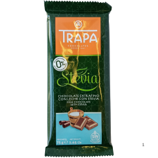 Шоколад молочний без цукрy Stevia Trapa