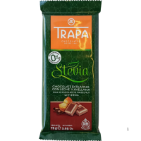 Шоколад молочний з фундуком без цукрy Stevia Trapa
