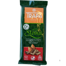 Шоколад чорний 80% без цукрy Stevia Trapa