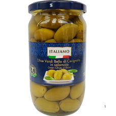 Зелені оливки з кісточою Italiamo Olive Nocellara 700г