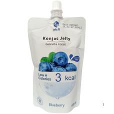 Желе зі смаком чорниці без цукру Galaretka Konjac Blueberry Jelly.B 150g