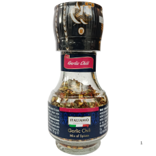 Cуміш спецій з часником та перцем чилі в млинку Mix of Spices Garlic Chili Italiamo 35g