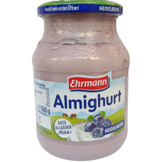 Йогурт в склі зі смаком чорниці Almighurt Heidelbeere Ehrmann 500g