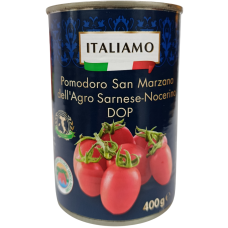 Помідори очищені в жб Pomodoro San Marzano Dell'Agro Sarnede-Nocerino Dop Italiamo 400ml