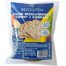 Хліб темний з насінням без глютену та лактози Bezgluten Chleb Ciemny z ziarnami 270g