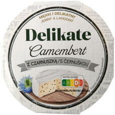 Сир Камамбер з чорним сезамом Camembert Delikate 120g