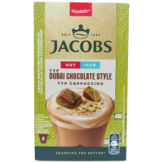 Капучино в стилі дубайського шоколаду Dubai Chocolate Style typ Cappuccino Jacobs 8*15g