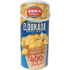 Картопляні чіпси класичні рифлені в тубусі Eldorada Amica Chips 400g