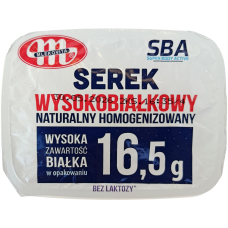 Сирок натуральний високобілковий без лактози Serek SBA Mlekovita 150g