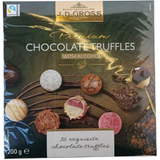 Цукерки трюфельне праліне з алкоголем Truffel Pralinen Mit Alkohol J. D. Gross 200г