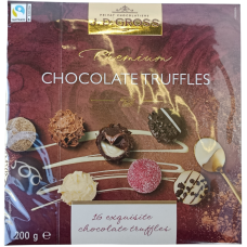 Цукерки трюфельне праліне без алкоголю Truffel Pralinen One Alkohol J. D. Gross 200г