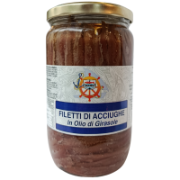 Філе анчоуса в соняшниковій олії Filetti di Acciughe Mare 720g