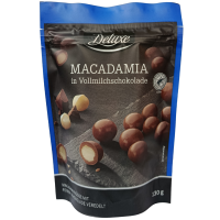 Горіх макадамія в молочному шоколаді Deluxe 130g