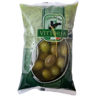 Оливки зелені гіганти з кісточкою Olive Verdi Dolci Giganti Vittoria 850g