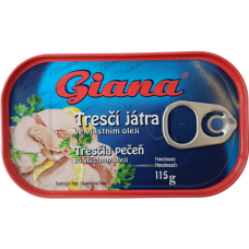 Печінка тріски у власному соці Tresci jatra Giana