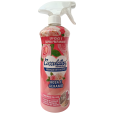 Ароматизатор для тканин та миючий засіб для поверхонь Rosa e Geranio Coccolateri 750ml