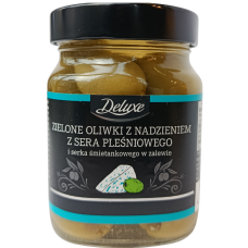 Зелені оливки фаршировані блакитним сиром Deluxe 350g