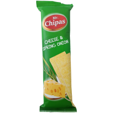 Картопляні чіпси зі смаком сиру та зеленої цибулі Cheese&Spring Onion Mr. Chipas 75g