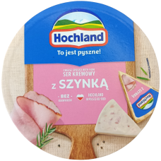 Сир плавлений трикутники з шинкою z Szynka Hochland 180g