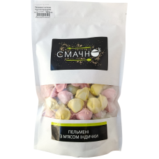 Пельмені з м'ясом індички кольорові "Смачно"  500g