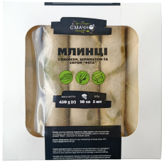Млинці з лососем,шпинатом та сиром "Фета" "Смачно"  450g