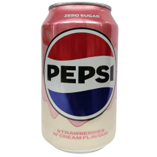 Напій газований без цукру зі смаком полуниці та вершків Pepsi 330ml