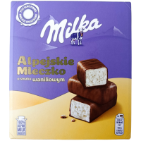 Пташине молоко з ванільним смаком в молочному шоколаді Milka 330g
